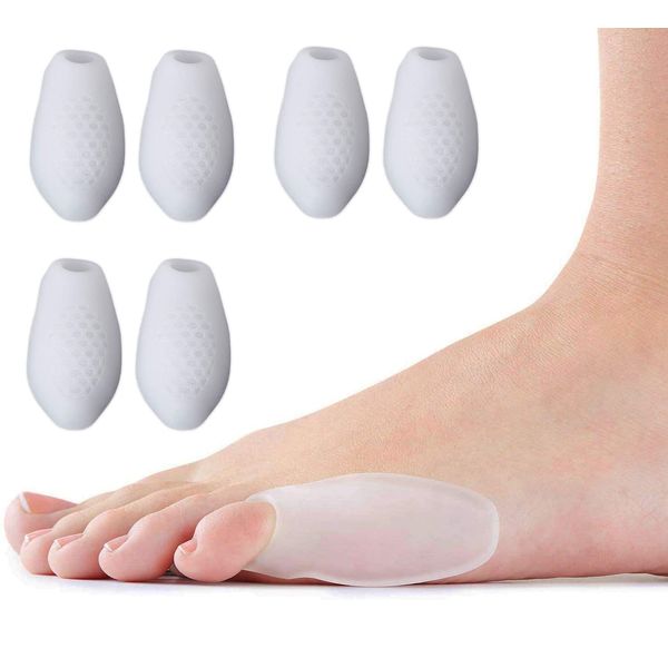 PEDIMEND Silicone Gel Small Toe Separators (3PAIR) - Little Finger Hallus Valgus Toe Separators - Cushion for Pinkie Toes - Little Toe Protecting Sleeves - Unisex - Foot Care