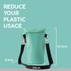 Typhoon Pure Vegan Leather Bottle Bag, Aqua Blue