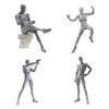 JIVIMOCO PVC Model with Box Drawing Figure Models for Artists(Female+Male,Grey)