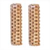 Bamboo Tile Durable, Luxurious, Water Resistant, Natural, Bath Mats 2-Pack