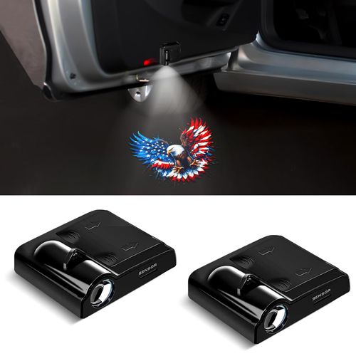 2PCS Eagle Car Door Lights Projector, Universal Car Door LED Projector Lights Fit for All Car Models