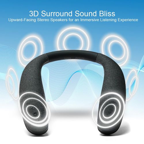 HomeSpot JY508 Wireless Neckband Speaker - 3D Stereo Sound, 12 Hrs Play Time, Low Latency for Gaming/TV, Type-C Quick Charging, Wearable Speaker for Home, Office, and Outdoors