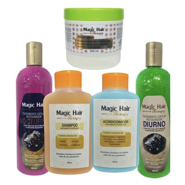 Magic Hair Therapy Shampoo, Acondicionador, Diurno, Nocturno y DETOX