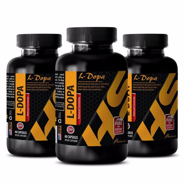 mucuna pruriens extract - L-DOPA EXTRACT 99% - dopamine powder - 3 Bottles