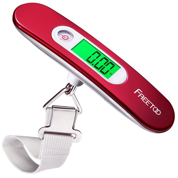 FREETOO Luggage Scale Portable Digital Hanging Scale for Travel, Suitcase Weight Scale with Superior Piano Lacquer 110 Lb/ 50Kg Capacity, Battery Included