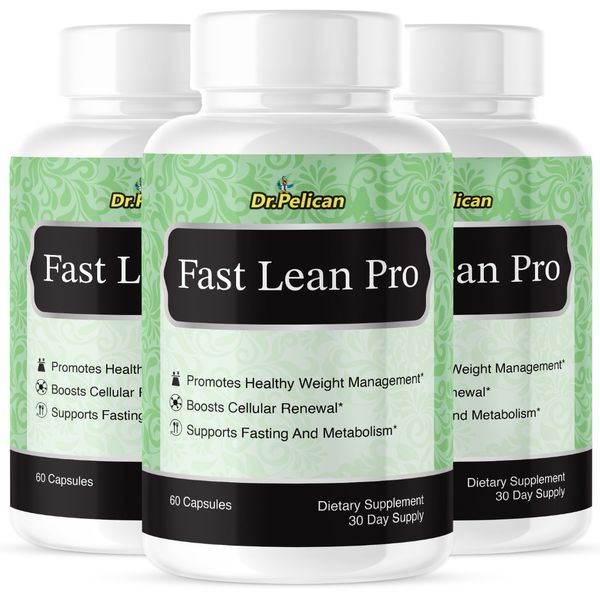Fast Lean Pro-Digestive & Weight Support- 3 Bottles- 180 Capsules
