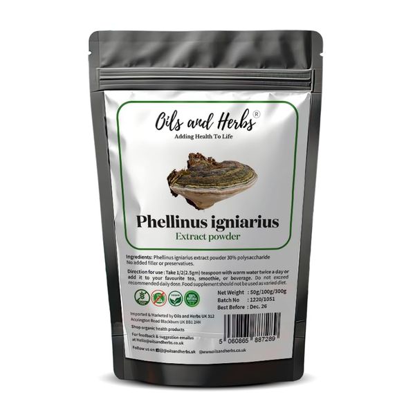 High Strength Phellinus igniarius Extract Powder - No Fillers and Binders