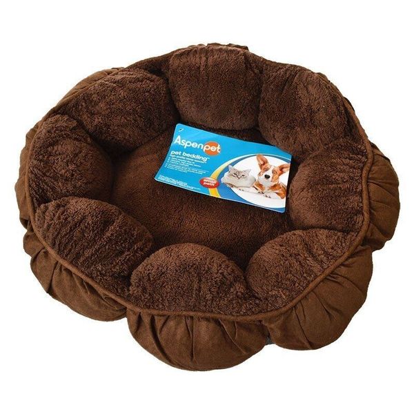 Aspen Pet Puffy Round Cat Bed (Ships in assorted home-friendly colors)