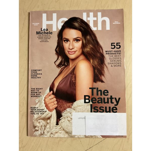 october 2019 HEALTH MAGAZINE Lea Michelle sexy cover