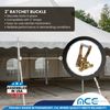 USA 2" x 15' Corner Ratchet Tent Strap w/D Ring & Twisted Snap Hook Event Canopy
