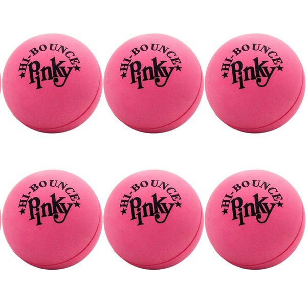 JA-RU Hi-Bounce Pinky Ball (6 Pack) Rubber-Handball Bouncy Balls for Kids and Adults. Small Pink Stress Bounce Ball. Indoor and Outdoor Sport Party Favors.Therapy. Plus 1 Small Ball. #976-6A