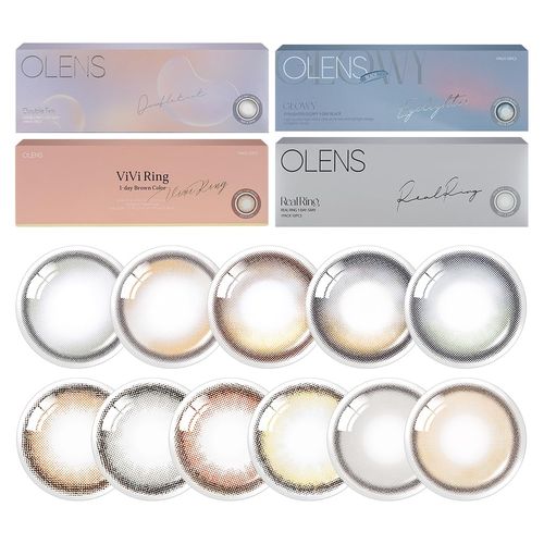 【 NewJeans イメージモデル 】カラコン オーレンズ OLENS 1day 【 1箱10枚入 】 14.2mm ワンデー カラーコンタクト 度あり 度なしPWR：-05.50／COLOR：チェリームーンブラウン