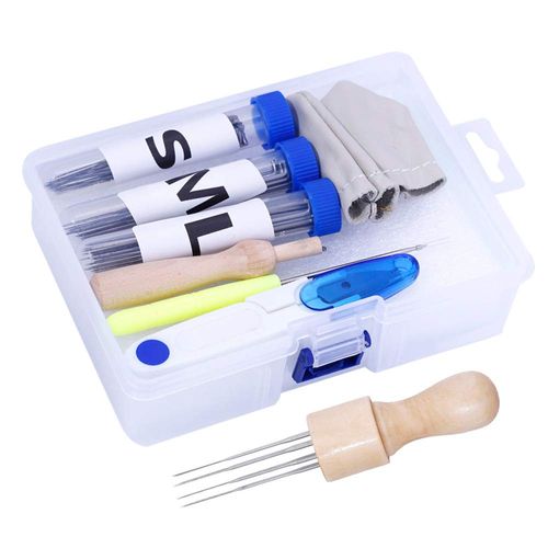 Dennty Felt Needle Felt Tools Felt Needle Set 8 Wool Felt Needles Wooden Handle Beginner Kit Craft Tools