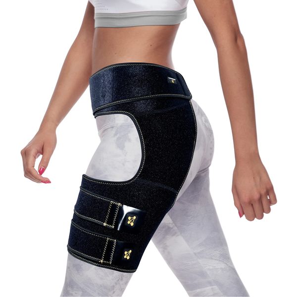 CopperJoint Hip Support Brace for Sciatica Pain Relief , Help Circulation - Hip Flexor Compression Wrap & Sciatic Nerve Brace for Comfort & Recovery - Hip Flexor Brace