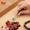 cdhgsh 65Pcs 3 Size Extra Fine Thin Beading Embroidery Needles with Needle Threaders long beading needles Silver