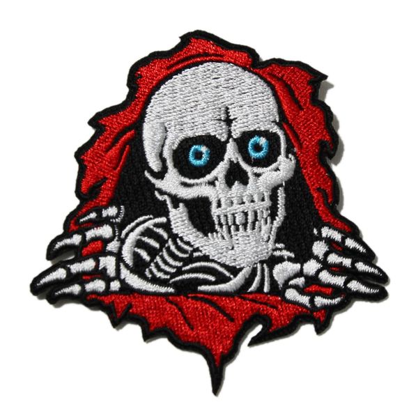 Powell Peralta Skateboard Patch Ripper 3" Embroidered Iron-on Backing