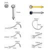 HYJLPAF Nose Piercing Kit - 3 Pack Self Nose Piercing Gun, Disposable Safety Nose Percinging Kit with Nose Rings Stud Nose Piercings Gun Kit Tool