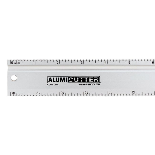 Alumicolor Alumicutter, Safety Ruler and Straight Edge, Aluminum, 12 inches, Silver (1312-1)