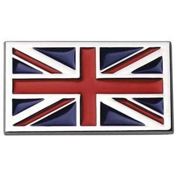 Motionperformance Essentials Quality Self Adhesive Exterior & Interior Chrome Union Jack Badge Emblem