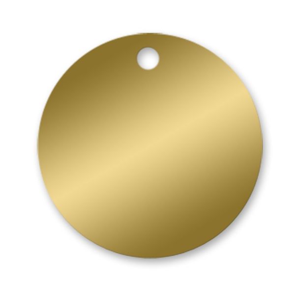 Brass Tags - 1-1/2 inch Circle - .020 - Pk/25