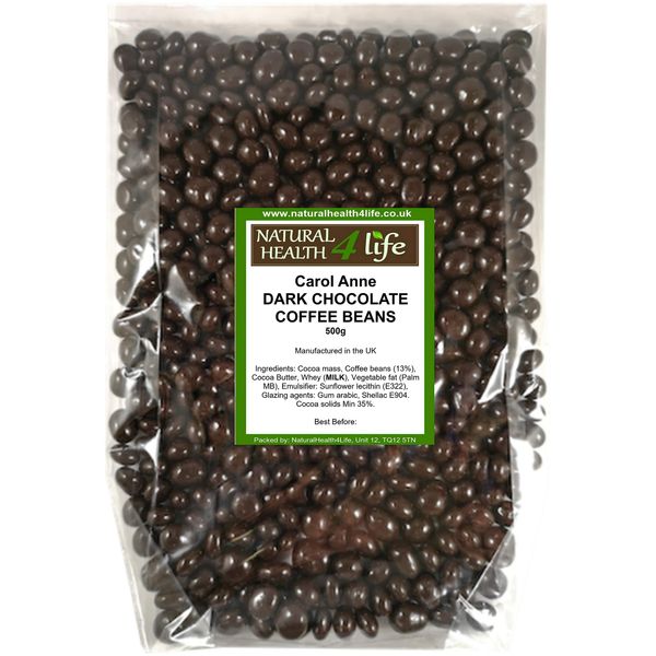 Carol Anne - Dark Chocolate Covered Coffee Beans - 500g