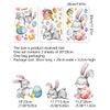 ZARROUEA DIY Easter Wall Sticker Easter Rabbit Egg Rabbit Wall Sticker Easter Wall Sticker Easter Bunny Egg Easter Bunny Decal Easter Wall Decal Easter Sticker Bunny Bunny Wall Decal Easter Sticker