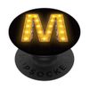 Letter M Initial Monogram Yellow Marquee Theater Light PopSockets Swappable PopGrip