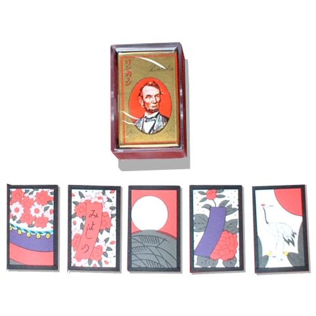 Japanese playing cards black Lincoln back