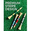 PrideSports 2-3/4" Nova Bamboo Tees Silver/White/Black Stripe