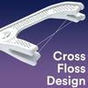 DenTek Cross Flosser Plaque Control Floss Picks, X-Shaped Floss, 75 Count