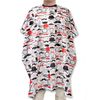 Hair Cutting Cape For Professional Barbers, Salons, and At Home Stylists Red Retro Mustache With Adjustable Neck Hair Stylist and Barber Accessories for Men
