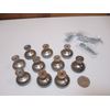 10 Reclaimed Brushed Nickel 1 1/4" Round Cabinet/Drawer Pull Knobs w/ Screws EUC