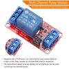 sourcing map 6 Pcs DC 12V 1 Channel Relay Module High or Low Level Trigger for Electronics Industrial Home Automation