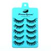 A20 Eyelash False Lashes Wing Messy Style Plastic Packaging 5 Pairs/Box Logo Green