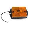Grote 46393 Yellow Rectangular Single-Bulb Clearance Marker Light with Built-In Reflector