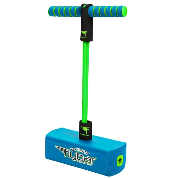 Flybar My First Foam Pogo Jumper for Kids Fun and Safe Pogo Stick, Durable Foam and Bungee Jumper for Ages 3 and up Toddler Toys, Supports up to 250lbs (Blue)