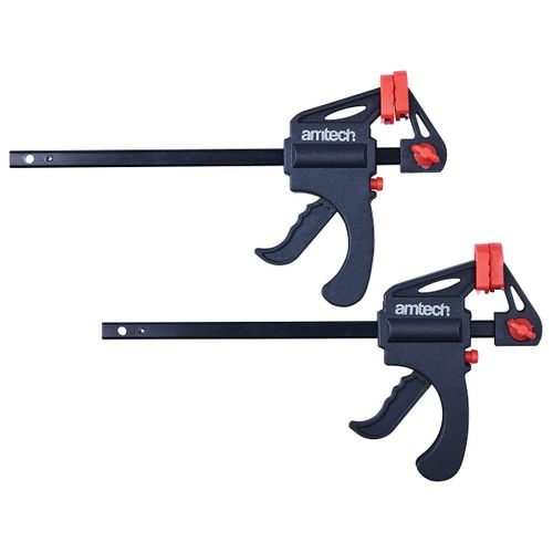Amtech D0930 2 Piece 100mm (4'') Ratchet Speed clamp Set