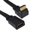 kenable RIGHT ANGLE 90 FLAT HDMI Extension Cable Plug To Female Socket 0.5m 50cm [0.5 metres]