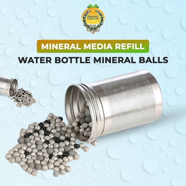 Organic Greek Vitamin Bottles Water Bottle Mineral Balls Only