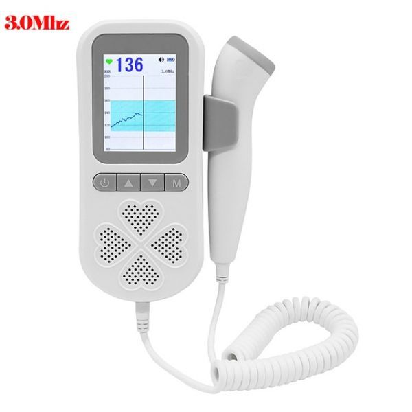 Fetal Heart Sound Meter Heart Rate Heart Sound Listener Gift for Pregnant Women 36, 01 Type Battery Plate