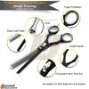 Black 6'' Single Thinning Scissors Sharp Razor Barber Hair Cut Texturizing Shear