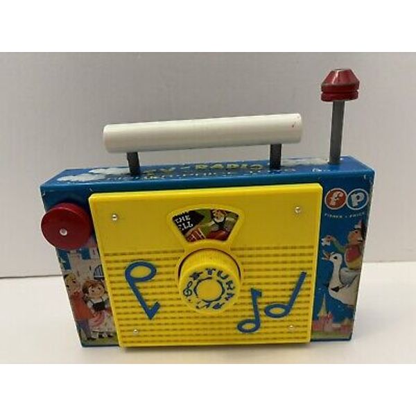 VTG Fisher Price TV Radio Wind Up Musical Toy Farmer in the Dell WORKS Read More