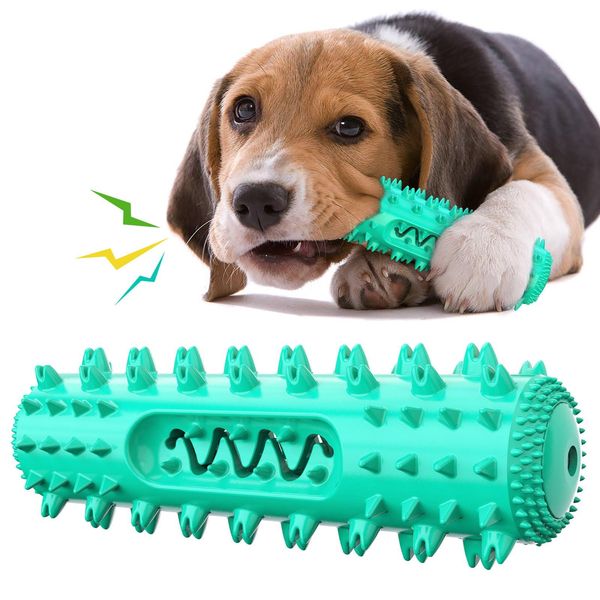 Pet Dental Delight: Interactive Dog Toothbrush And Teething Toy - Blue