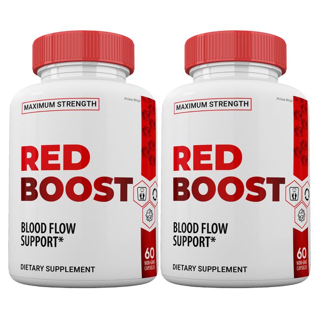 Red Boost Blood Flow Support Pills, RedBoost Capsules for Men and Women (2)