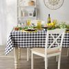 DII Checkered Tabletop Collection 100% Cotton, Machine Washable, Tablecloth, 52x52, Black