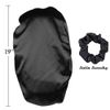 Satin Lined Sleep Cap Black Oversize Bonnet for Braids