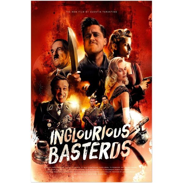 Inglorious Basterds - Quentin Tarantino - Alternate - US Version-24 x 36 Inches
