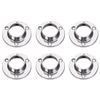uxcell Closet Wardrobe Rod Flange 25mm Diameter Long Socket Bracket Support Holder for Pipe 6pcs