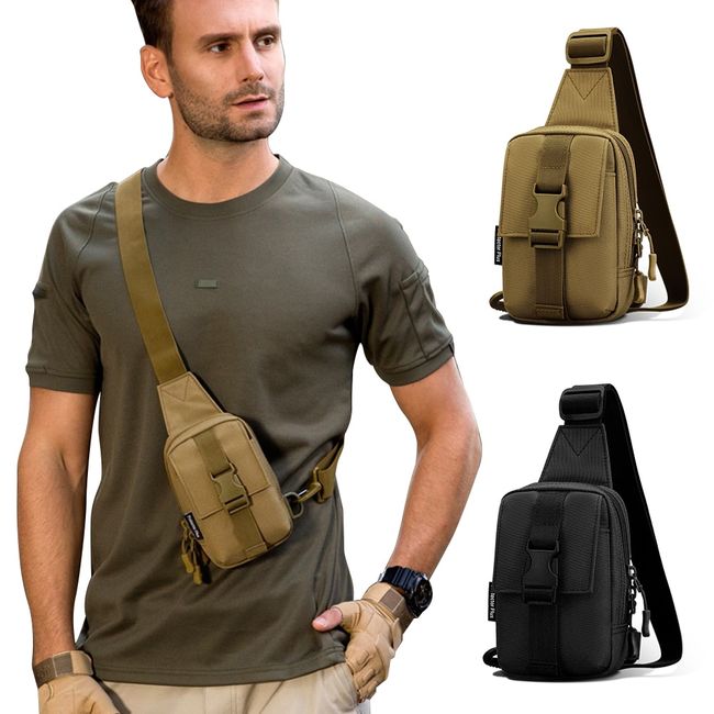 Outdoor Tactical Chest Bag Shoulder Bags Phone Carrier Pouch Pocket Pack  Hiking
