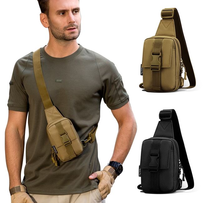 Mens Tactical Military Crossbody Shoulder Bag Chest Pack Camping Hiking  Backpack